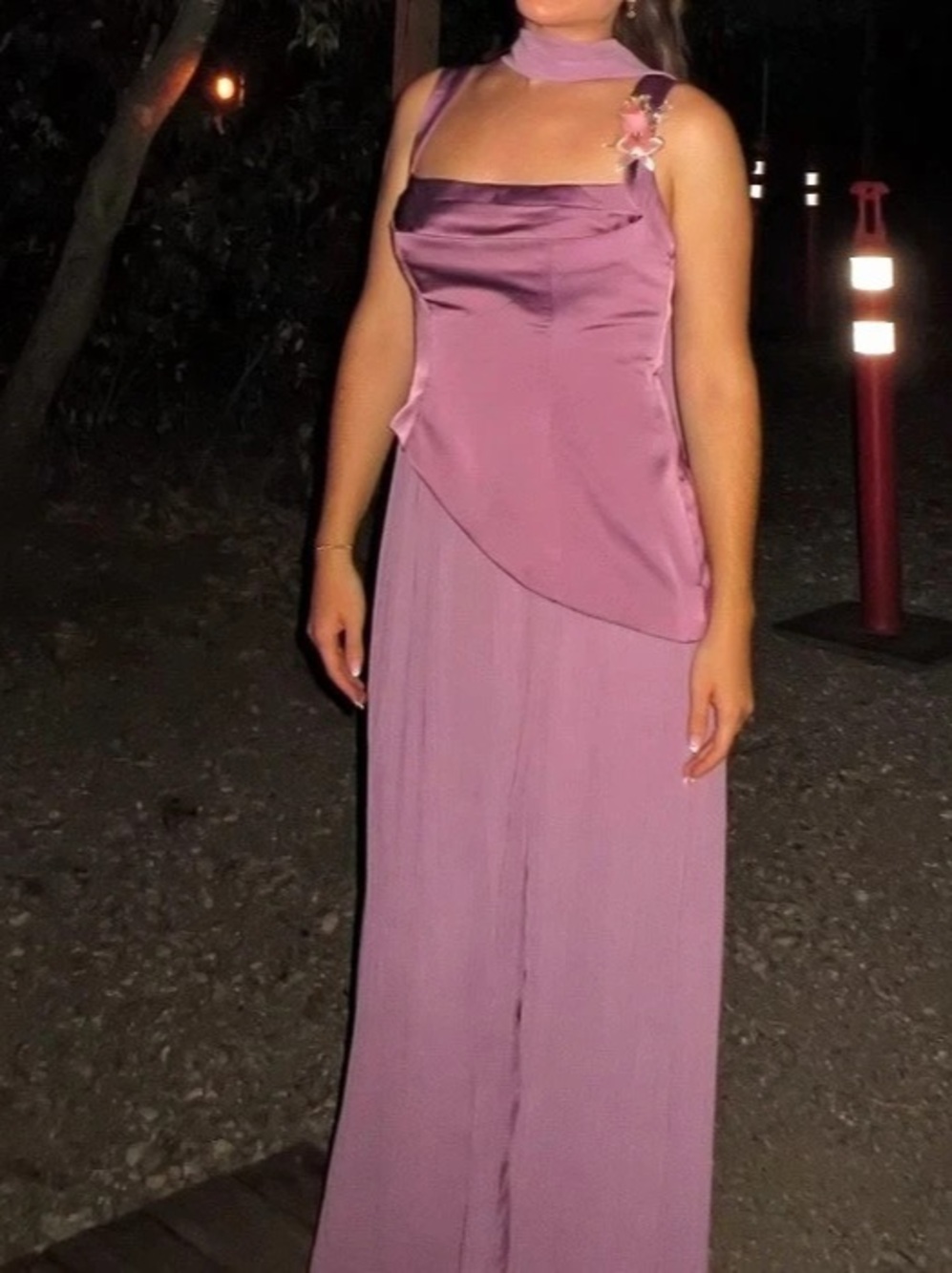 Azazie Purple Maxi Dress Like New